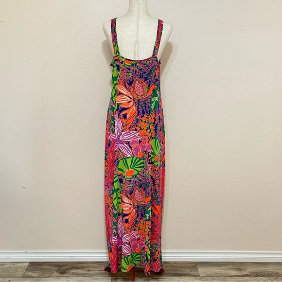 Trina Turk Resort Wear Violina Print Jersey Maxi Floral Dress - Picture 2 of 15